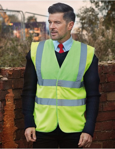 Y-HVW100-Hi-Vis 2 Bands et Braces Waistcoat